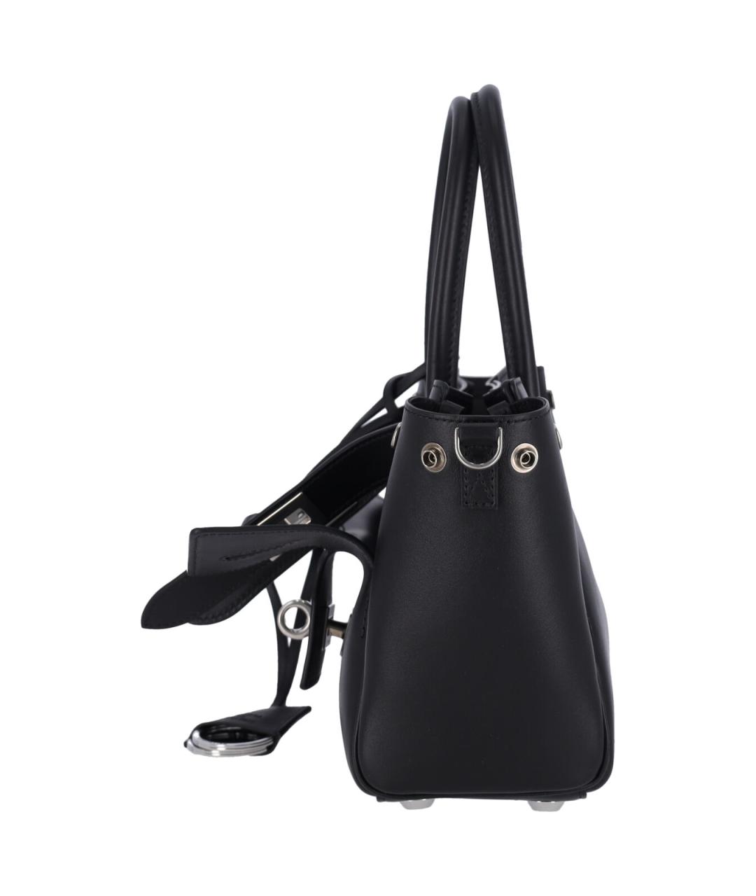 BALENCIAGA Черная кожаная сумка тоут, фото 5