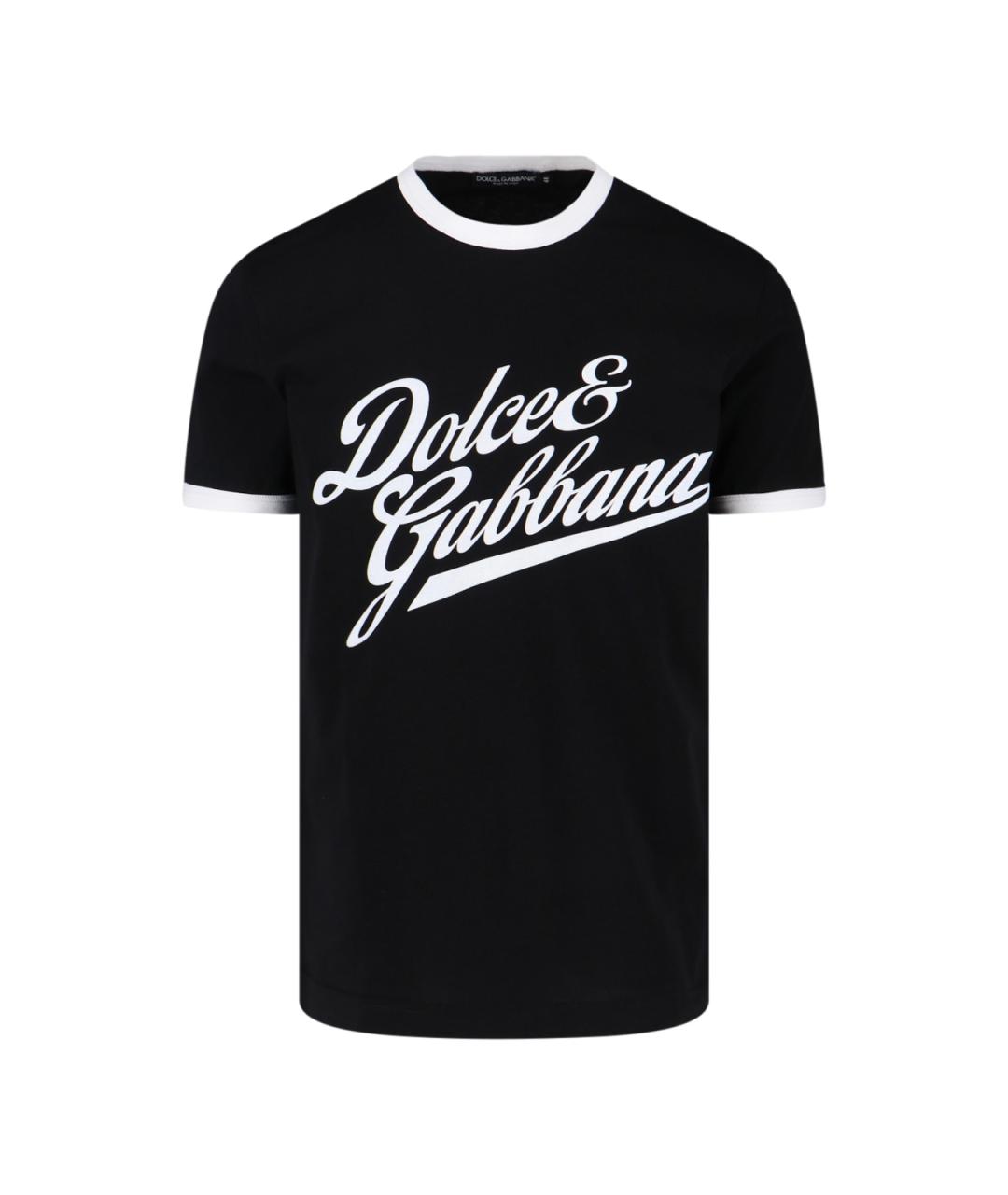 DOLCE&GABBANA Черная хлопковая футболка, фото 1