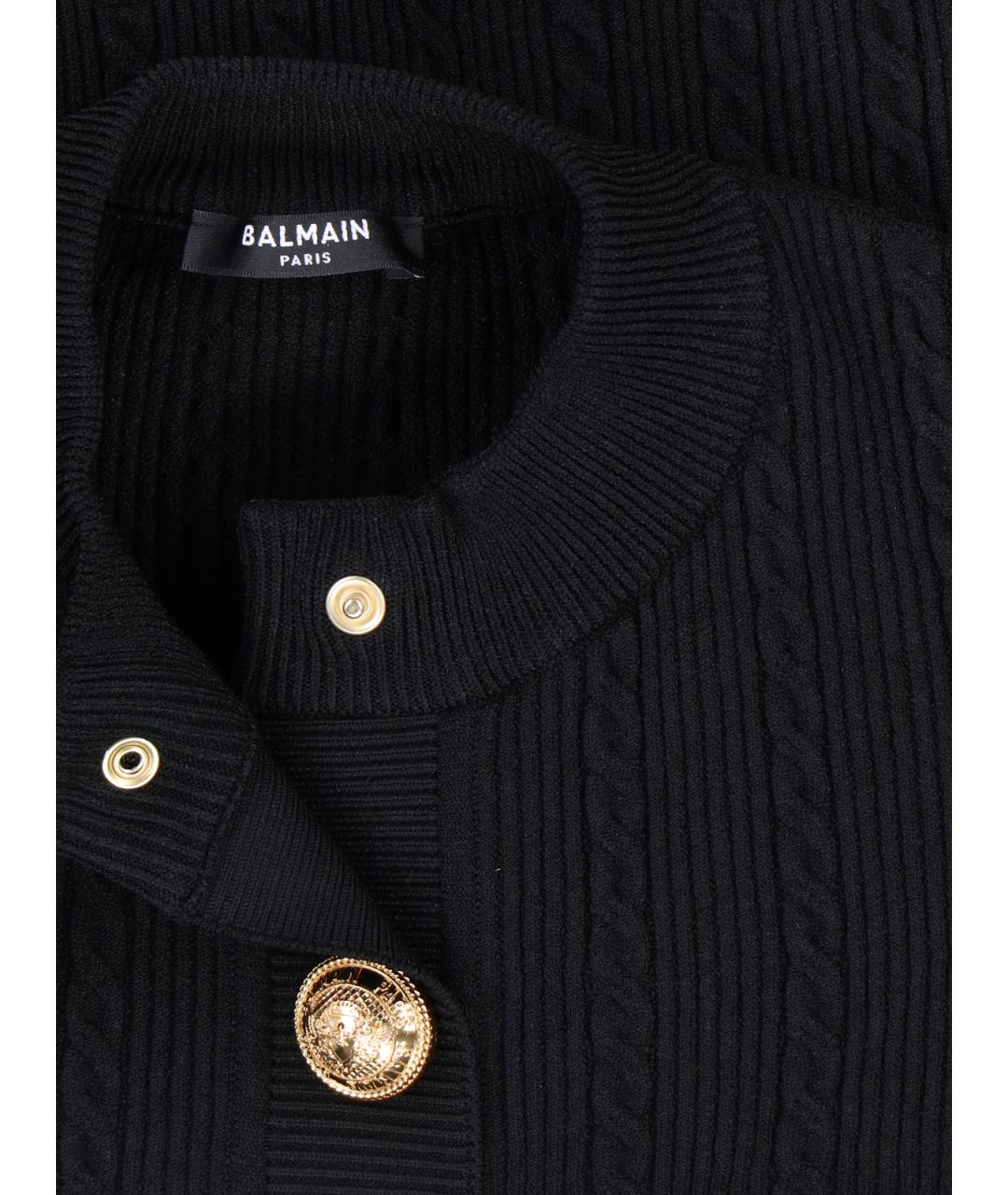 BALMAIN Черный вискозный джемпер / свитер, фото 3