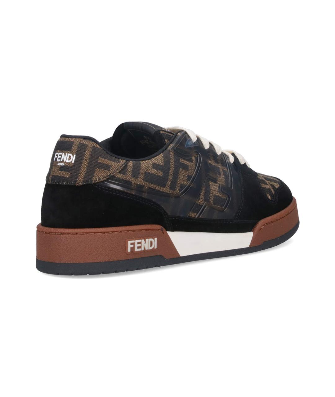 FENDI Коричневые низкие кроссовки / кеды, фото 4
