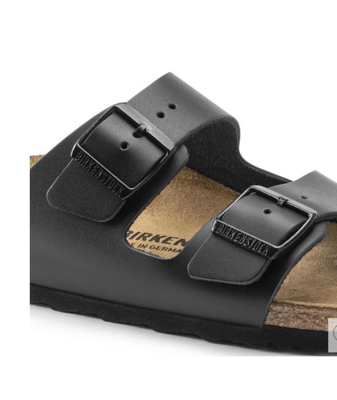 BIRKENSTOCK Черные кожаные сандалии, фото 6