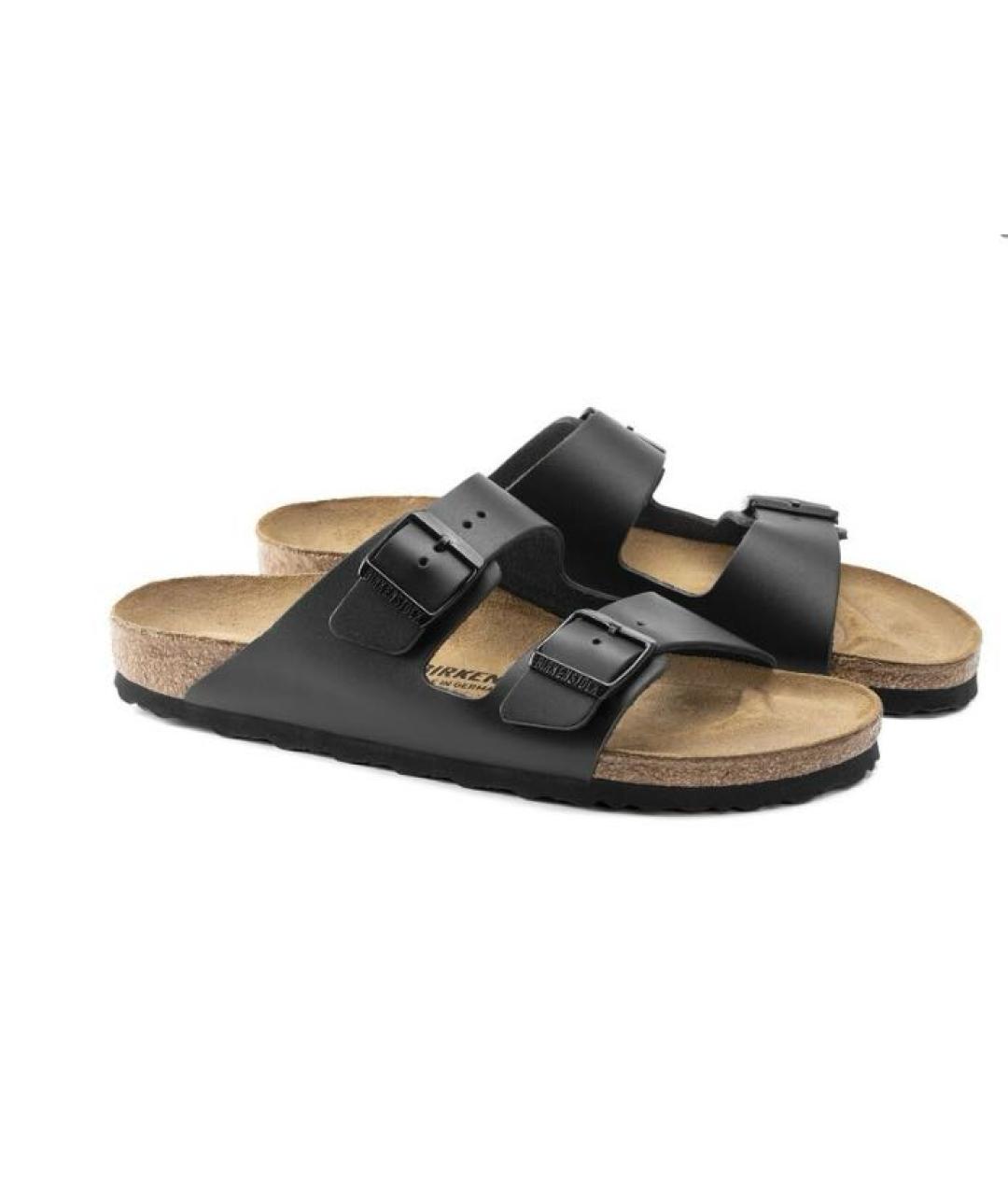 BIRKENSTOCK Черные кожаные сандалии, фото 5