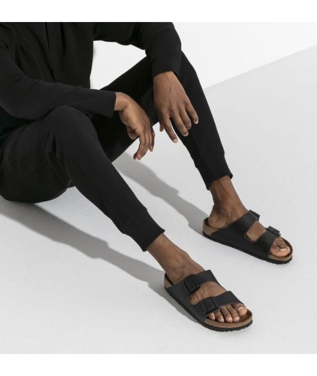 BIRKENSTOCK Черные кожаные сандалии, фото 7