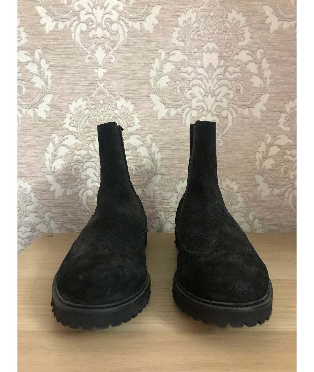 POLLINI Черные замшевые высокие ботинки, фото 2