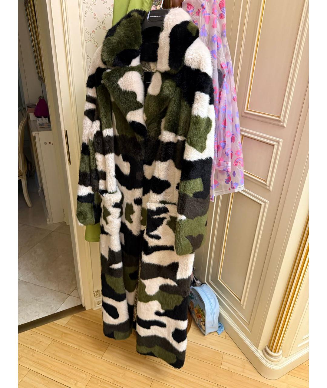 ERMANNO SCERVINO Хаки меховая шуба, фото 9