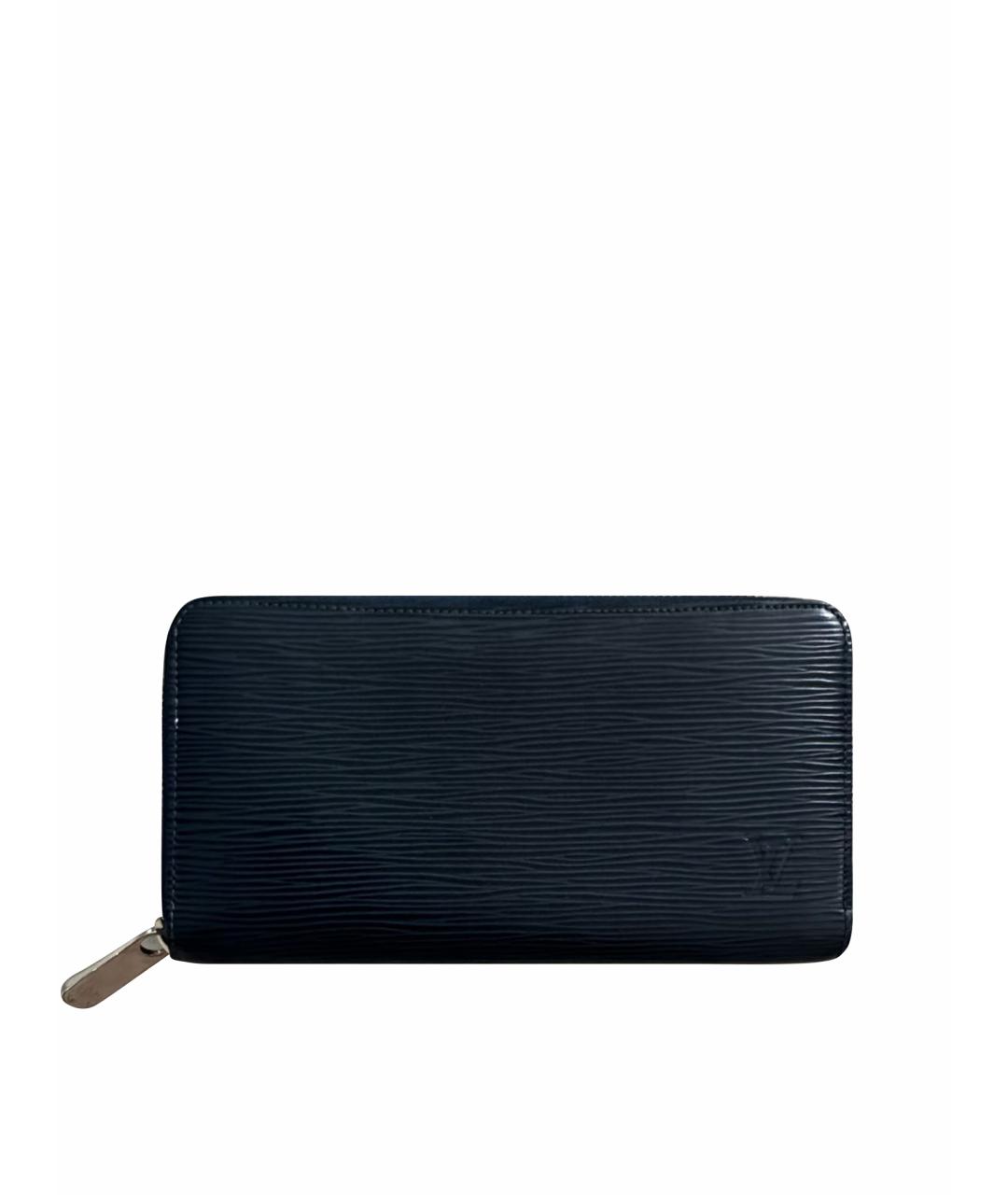LOUIS VUITTON Темно-синий кожаный кошелек, фото 1