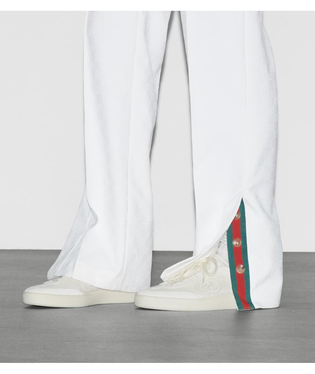 GUCCI Белые низкие кроссовки / кеды, фото 4