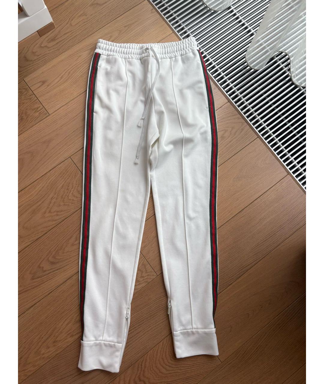 GUCCI Белый хлопко-эластановый костюм с брюками, фото 2