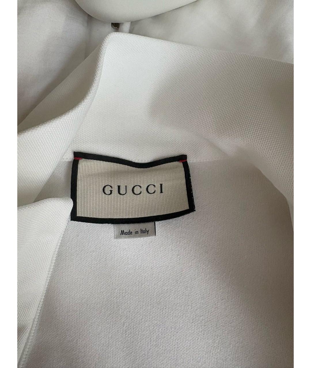 GUCCI Белый хлопко-эластановый костюм с брюками, фото 4