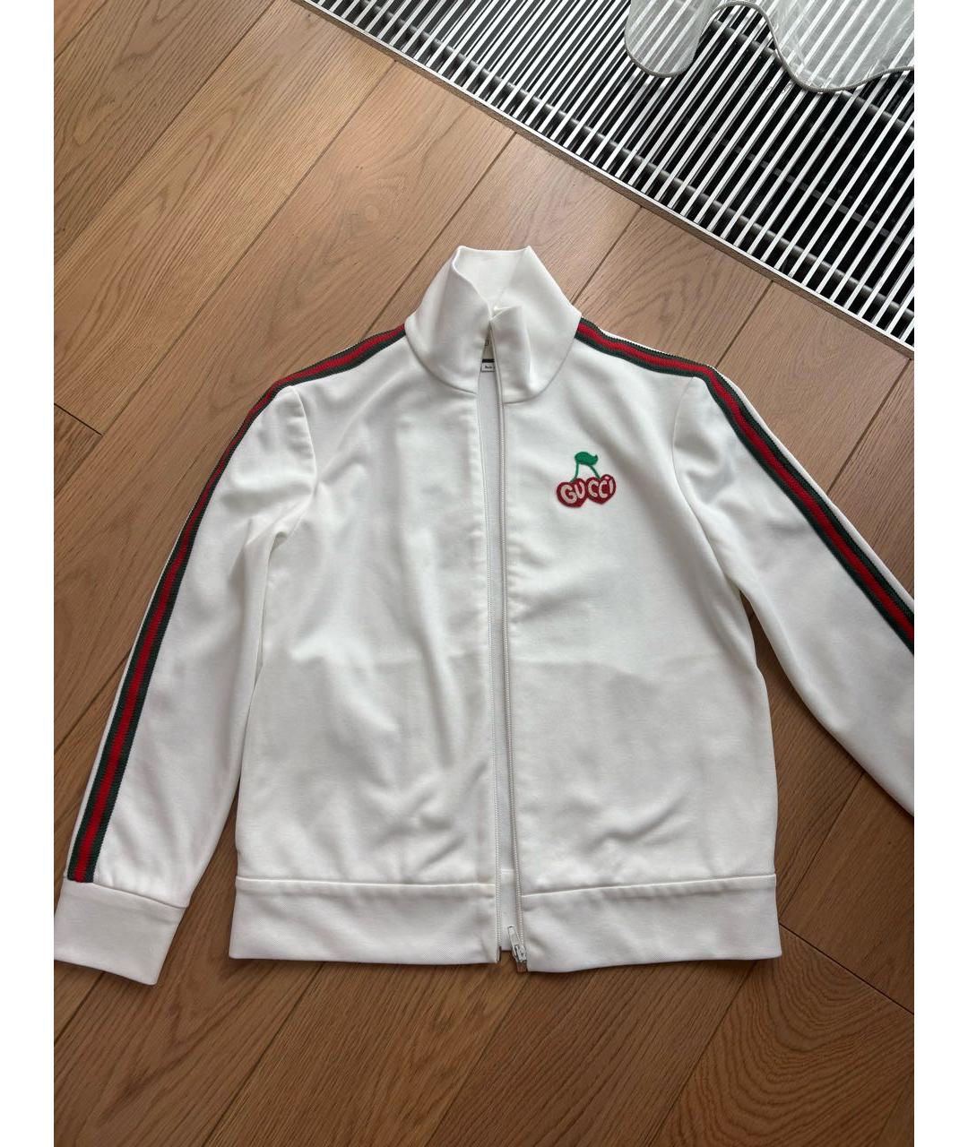 GUCCI Белый хлопко-эластановый костюм с брюками, фото 3