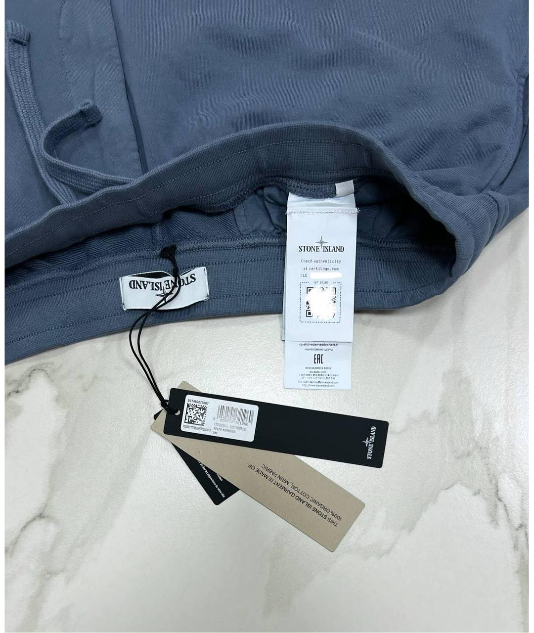 STONE ISLAND Темно-синие шорты, фото 3