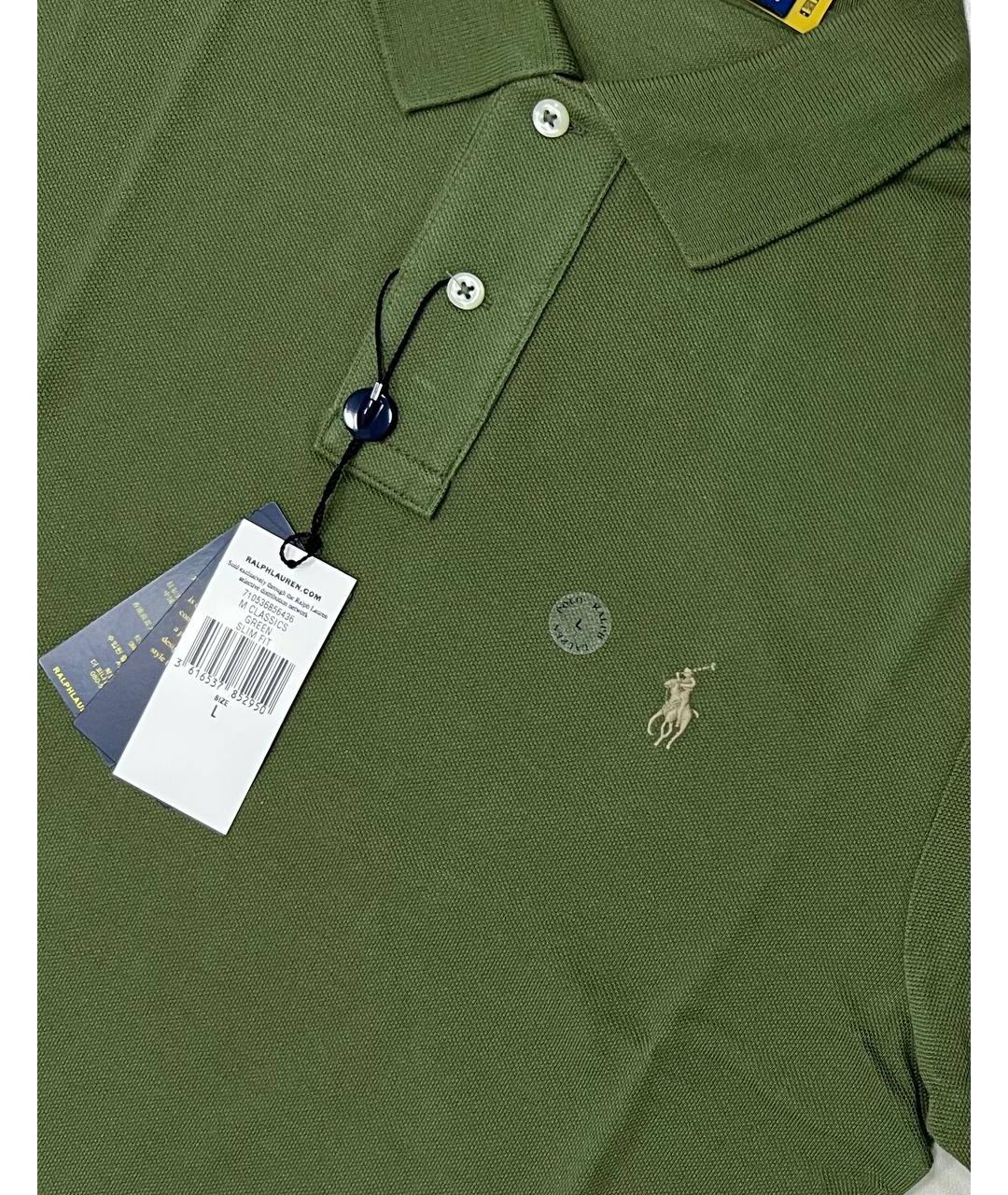 POLO RALPH LAUREN Зеленые поло с коротким рукавом, фото 3
