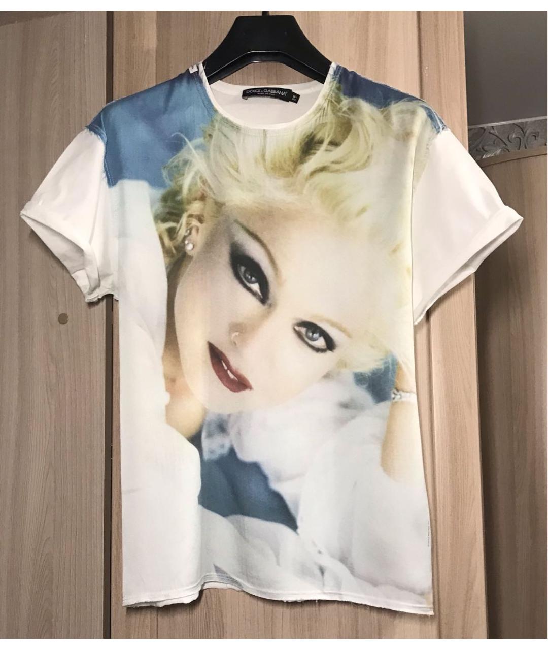 DOLCE&GABBANA Белая хлопковая футболка, фото 6