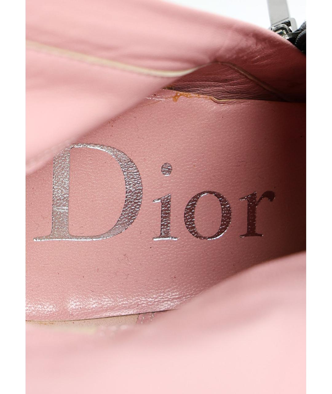 CHRISTIAN DIOR Серые текстильные ботильоны, фото 3