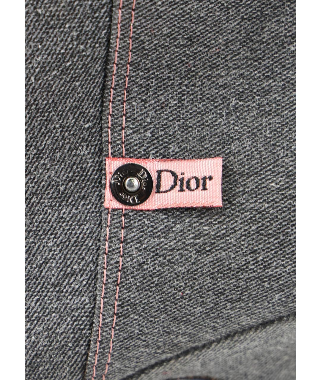 CHRISTIAN DIOR Серые текстильные ботильоны, фото 6