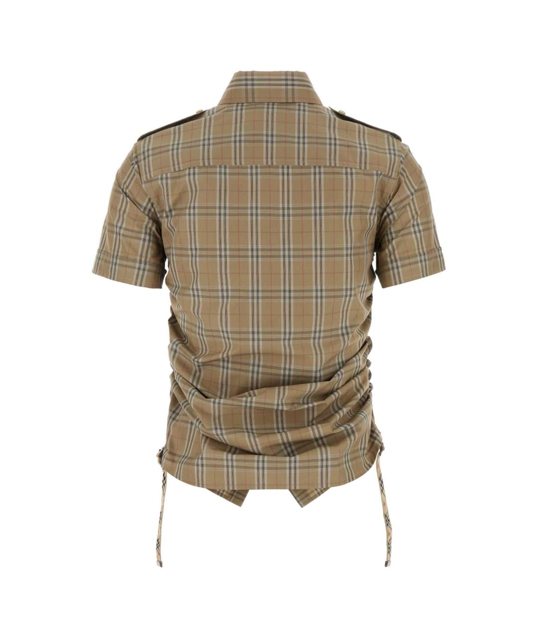 BURBERRY Бежевая хлопковая рубашка, фото 2