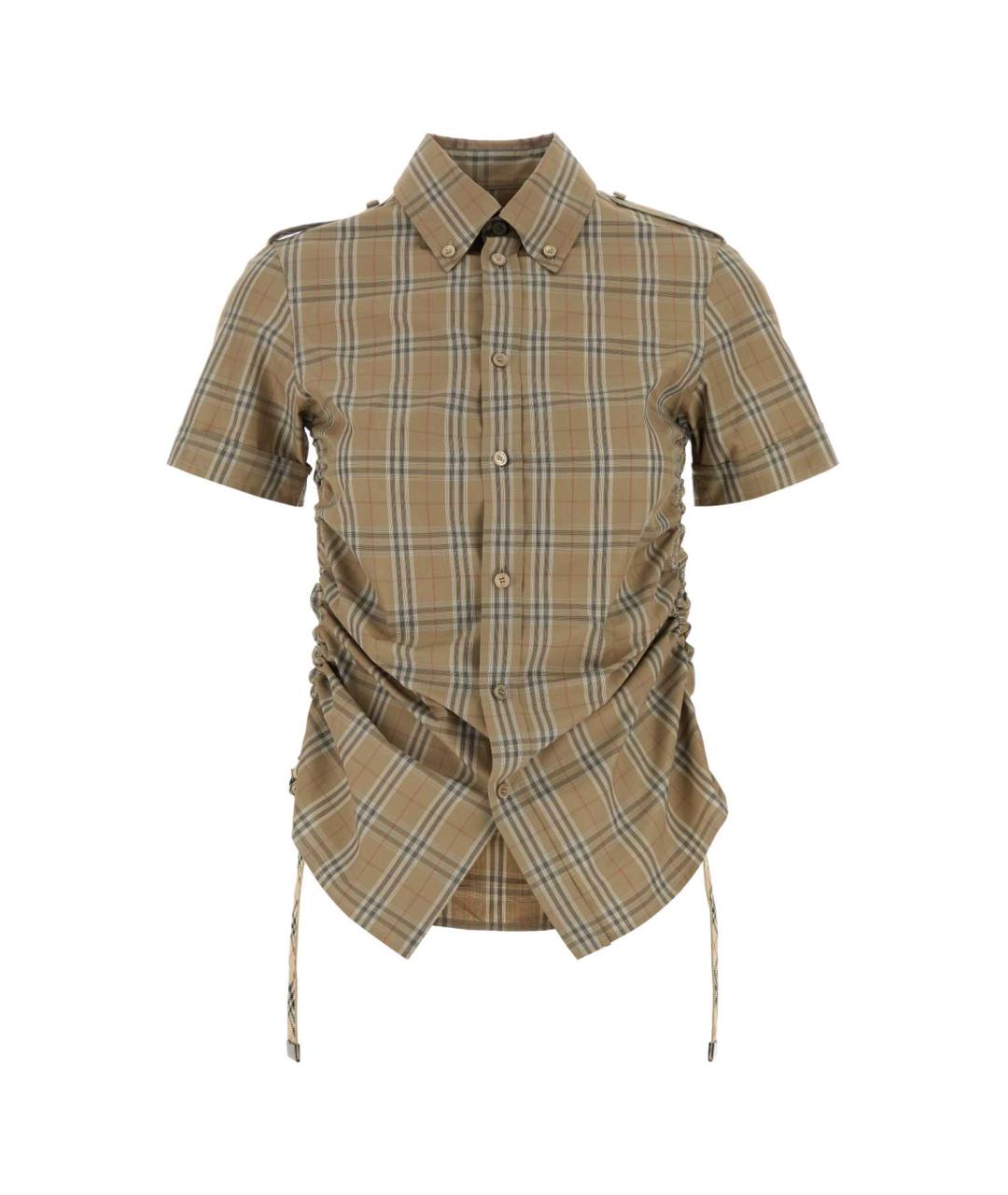 BURBERRY Бежевая хлопковая рубашка, фото 1