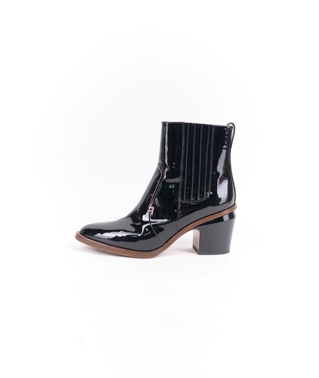 FENDI Черные ботильоны из лакированной кожи, фото 7