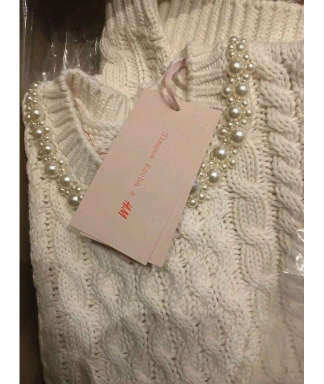 SIMONE ROCHA Белый хлопковый джемпер / свитер, фото 2