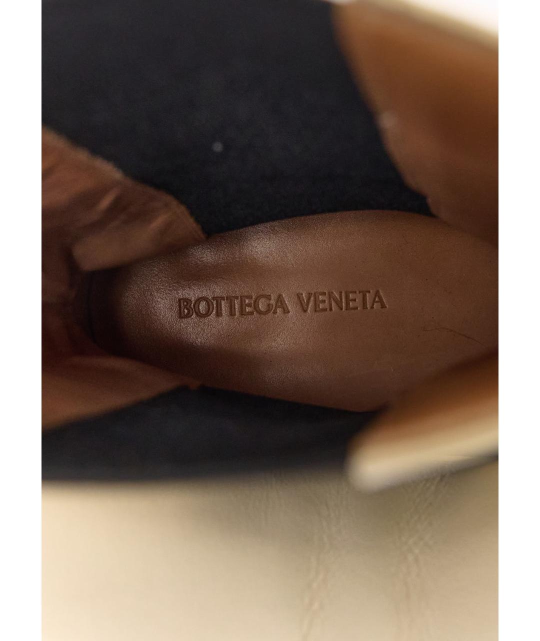 BOTTEGA VENETA Белые кожаные ботинки, фото 3