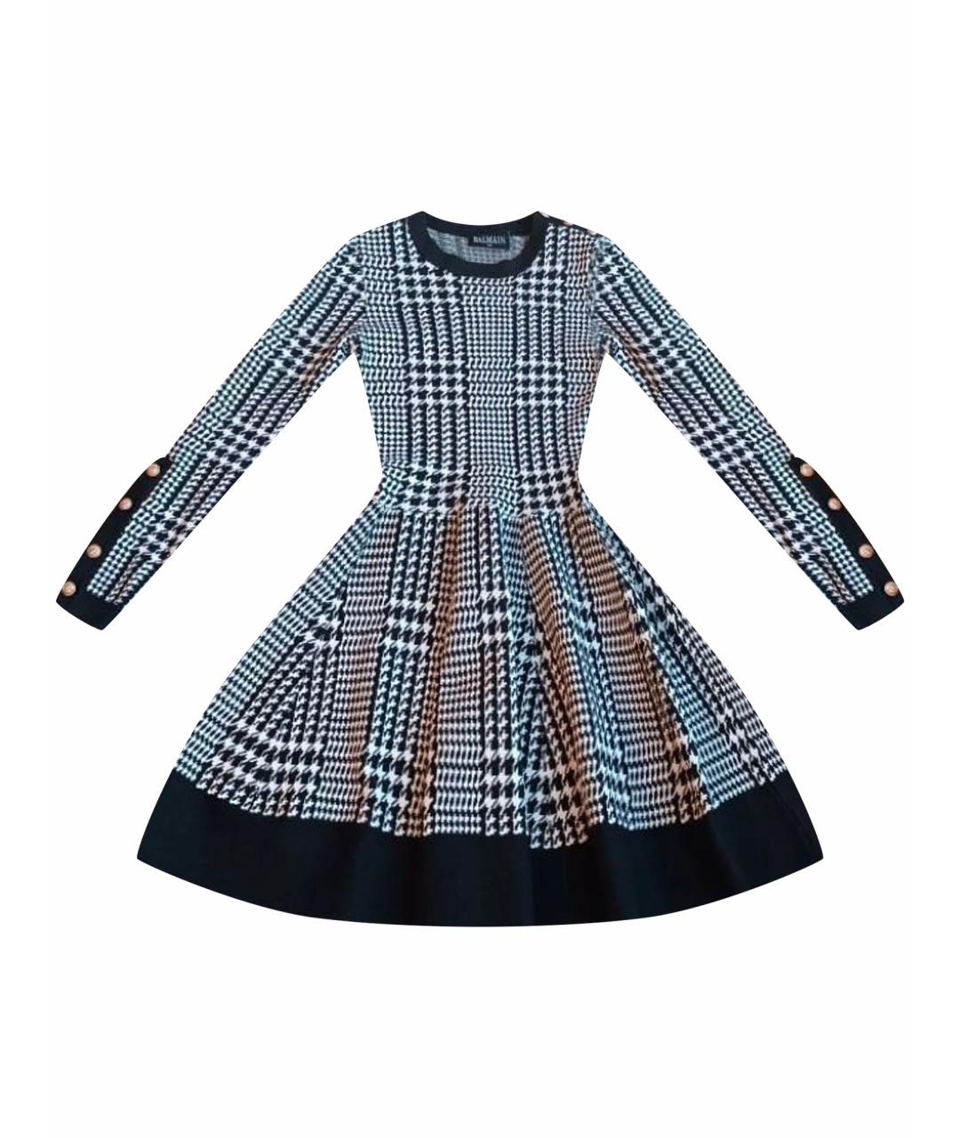 BALMAIN Черное вискозное повседневное платье, фото 1