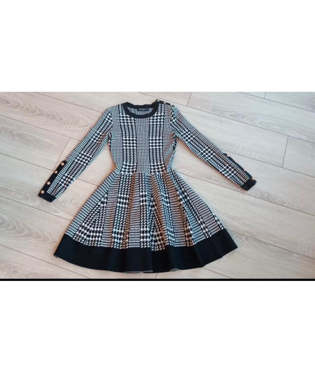 BALMAIN Черное вискозное повседневное платье, фото 6