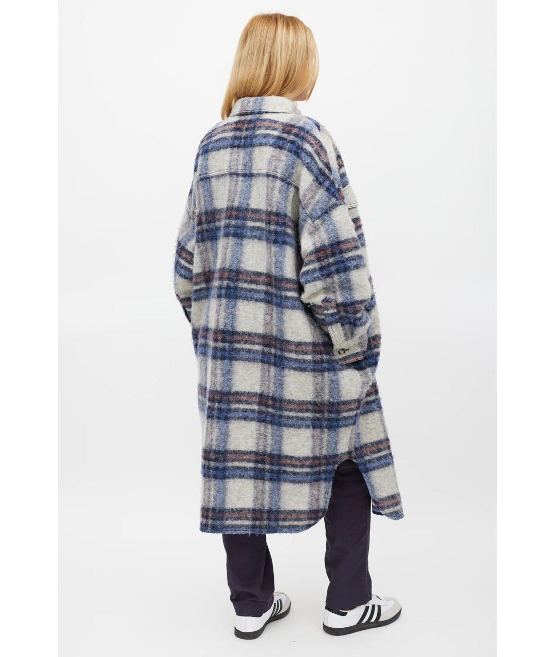 ISABEL MARANT ETOILE Синее шерстяное пальто, фото 8