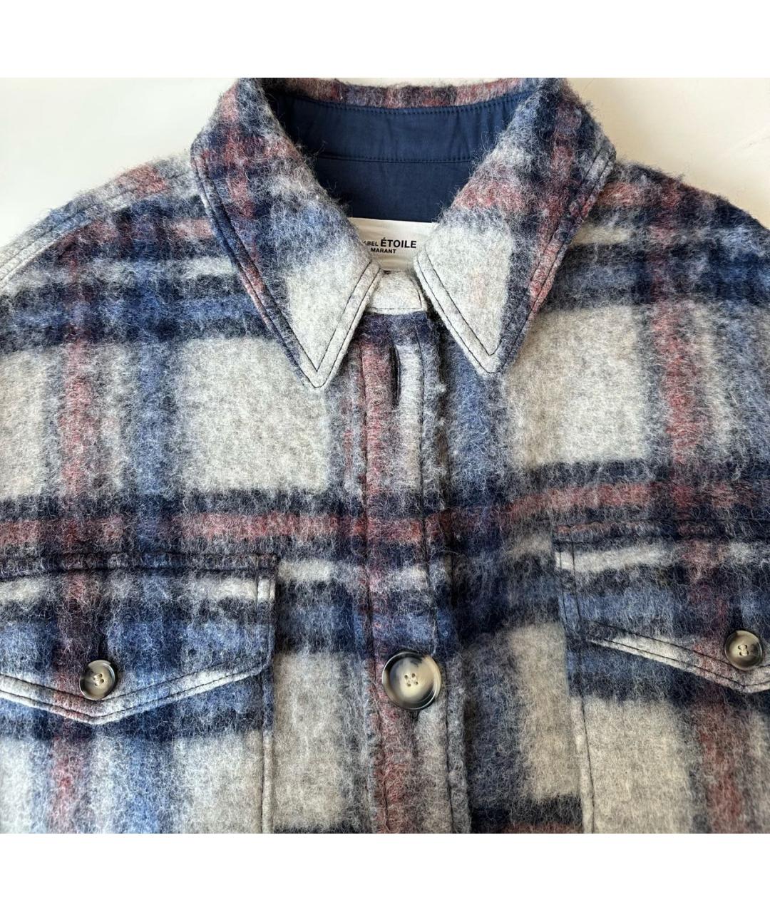 ISABEL MARANT ETOILE Синее шерстяное пальто, фото 4