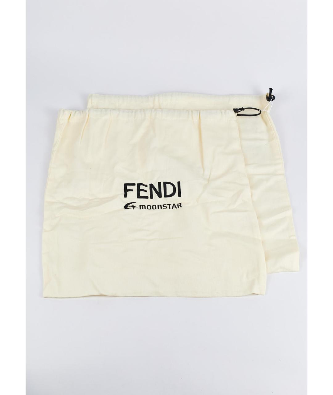 FENDI Коричневые высокие ботинки, фото 6