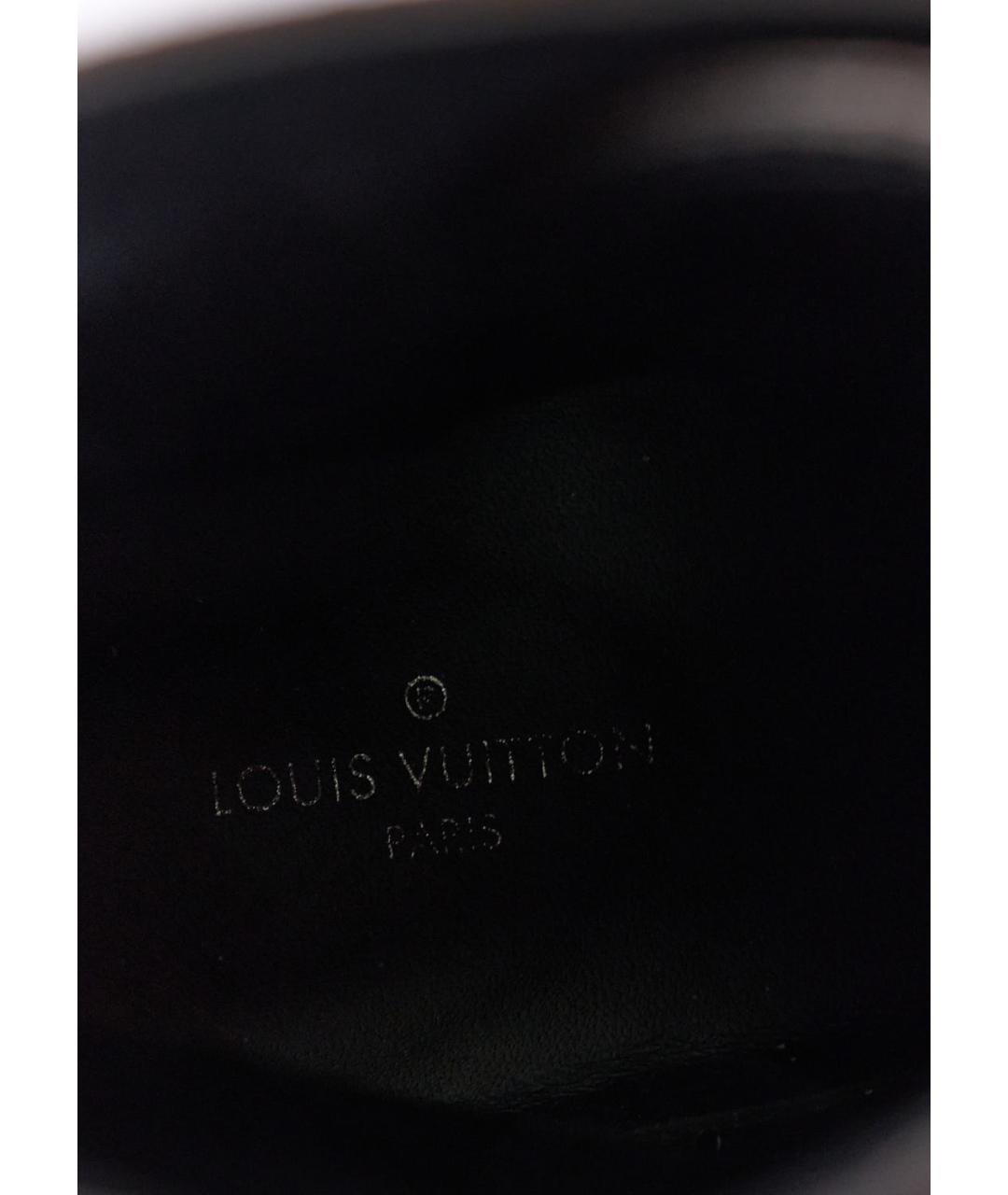 LOUIS VUITTON Коричневые кожаные ботинки, фото 3