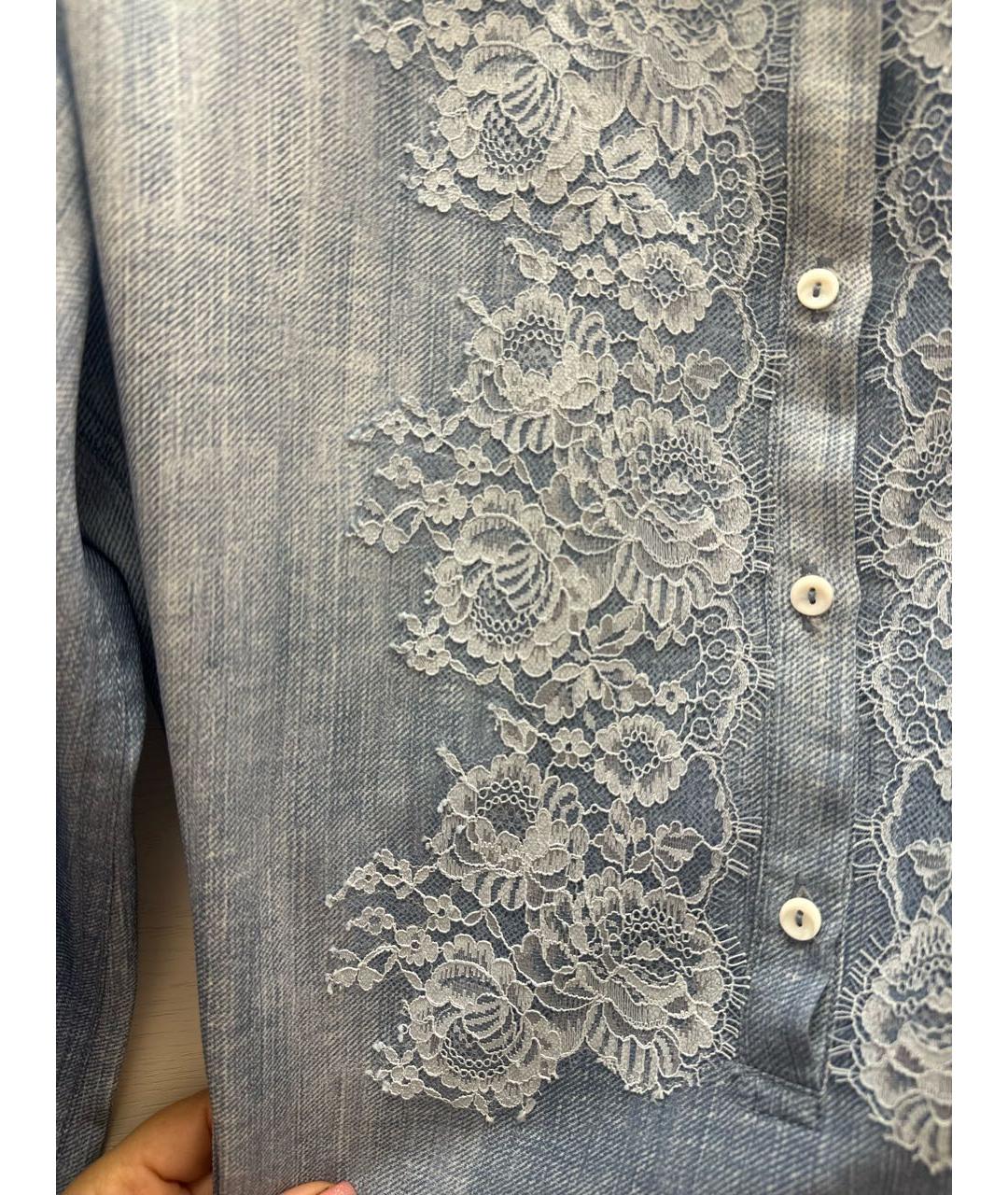ERMANNO SCERVINO Голубое вискозное повседневное платье, фото 5