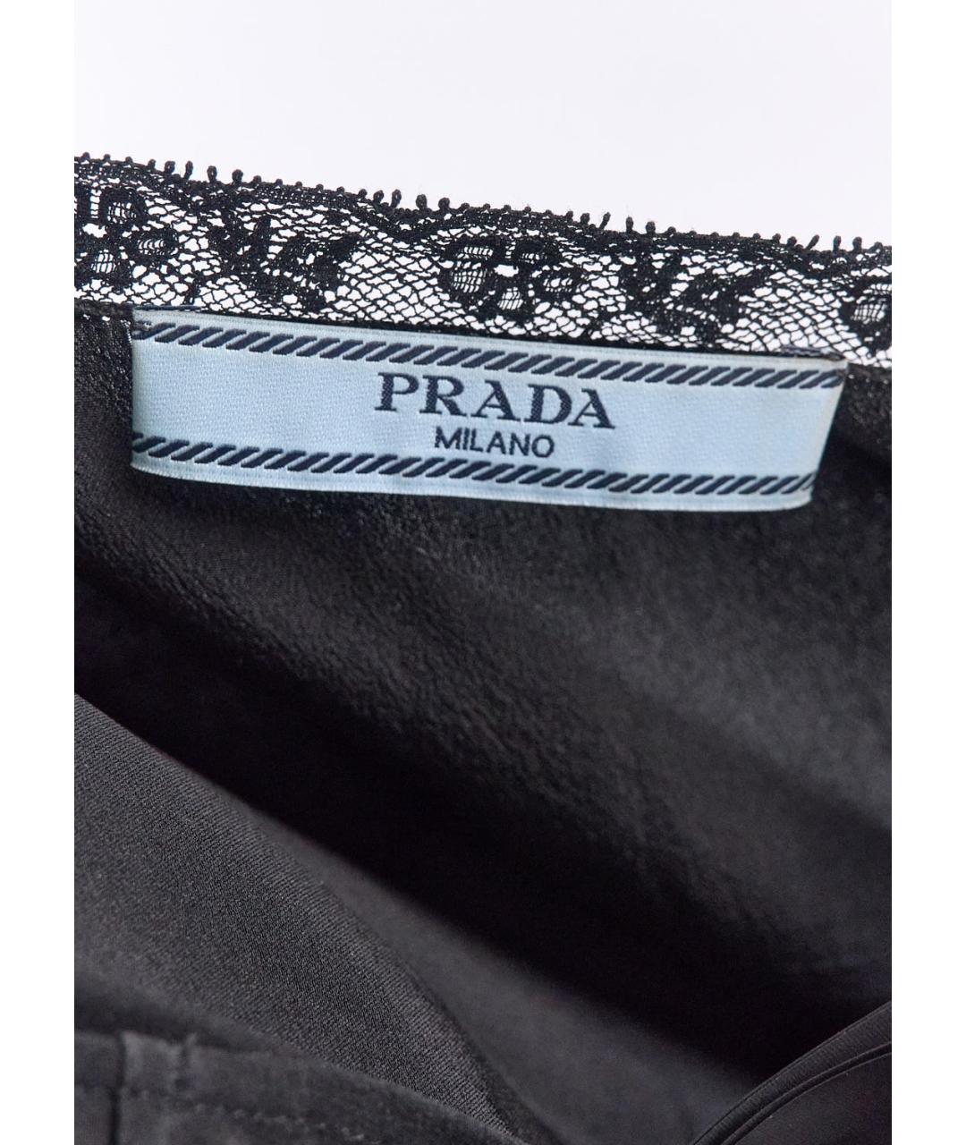 PRADA Черное шелковое вечернее платье, фото 3