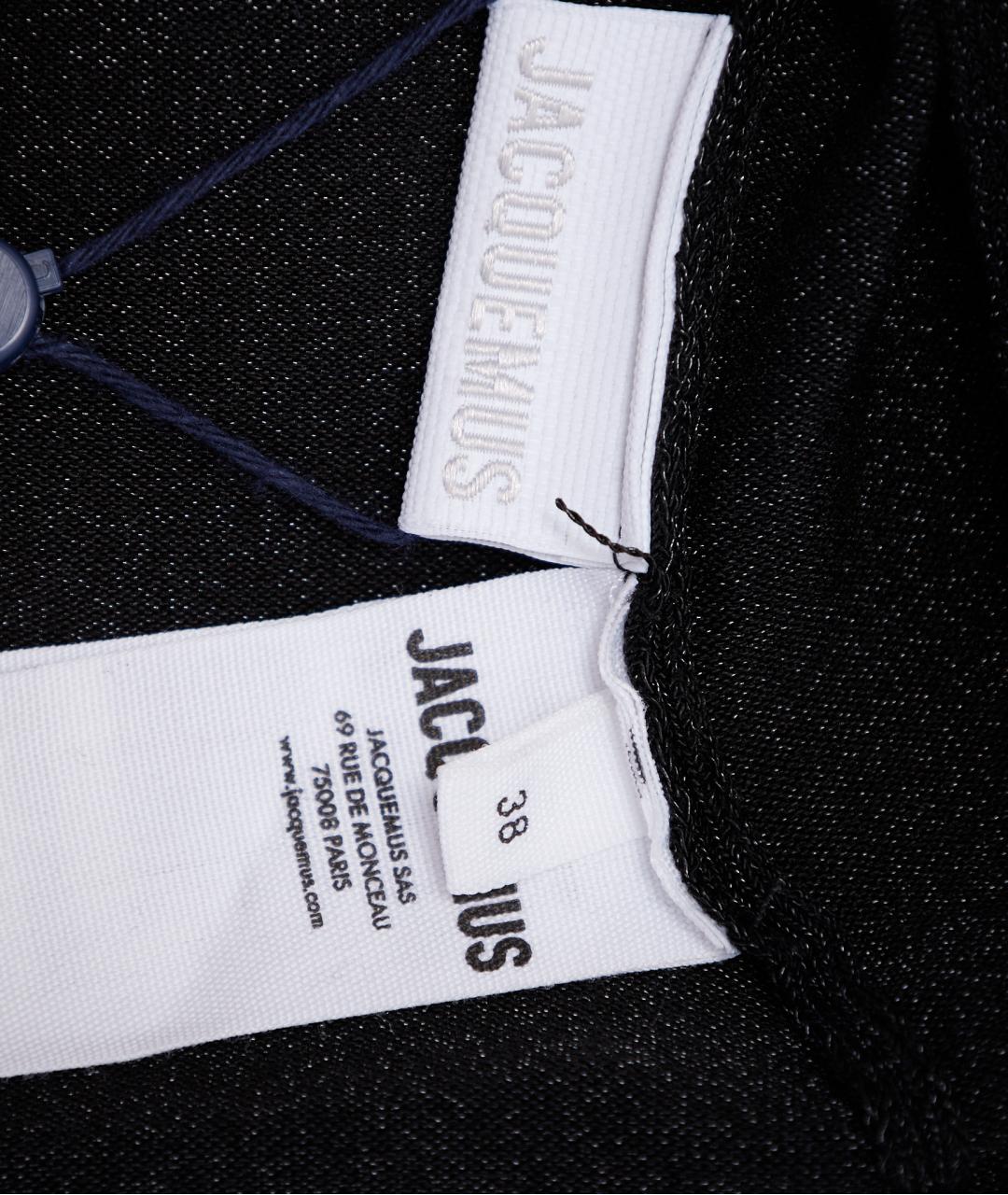JACQUEMUS Черное вискозное вечернее платье, фото 6