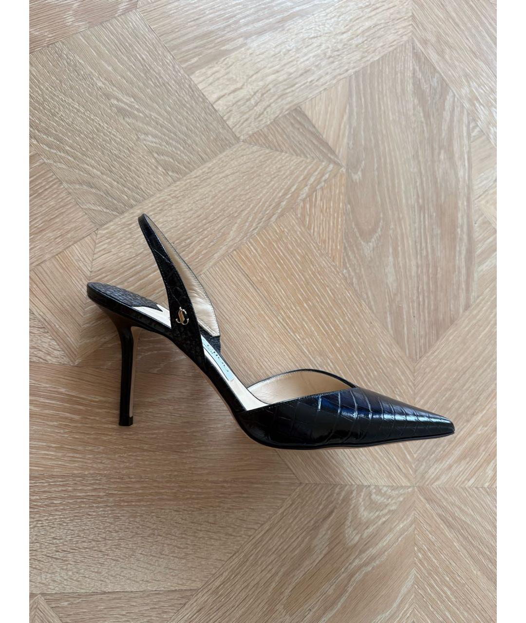 JIMMY CHOO Черные кожаные туфли, фото 2