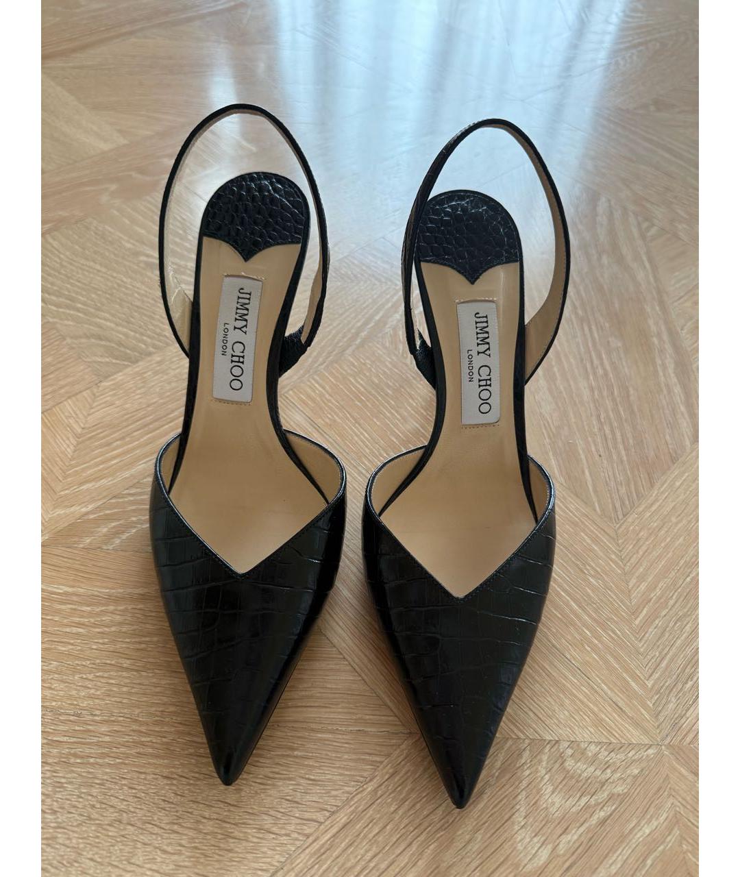 JIMMY CHOO Черные кожаные туфли, фото 3