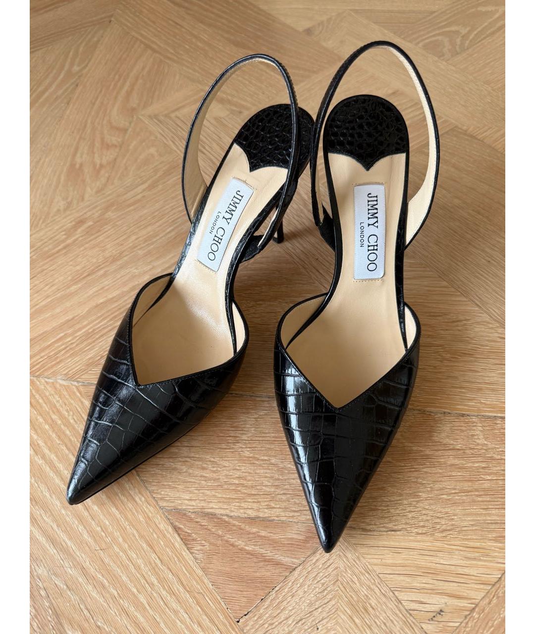JIMMY CHOO Черные кожаные туфли, фото 8