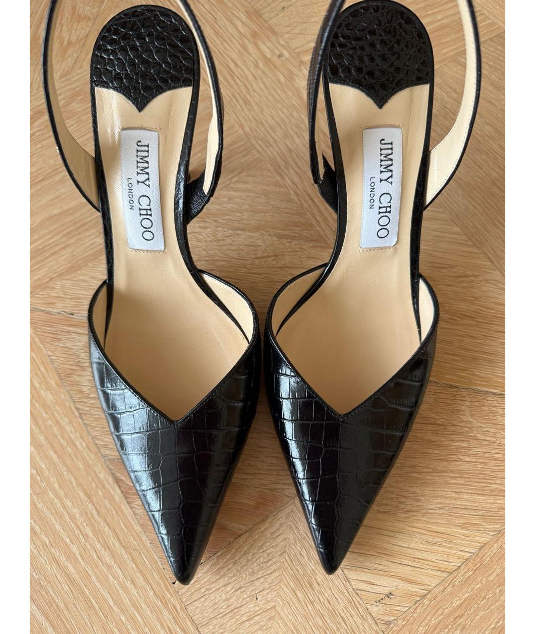JIMMY CHOO Черные кожаные туфли, фото 7