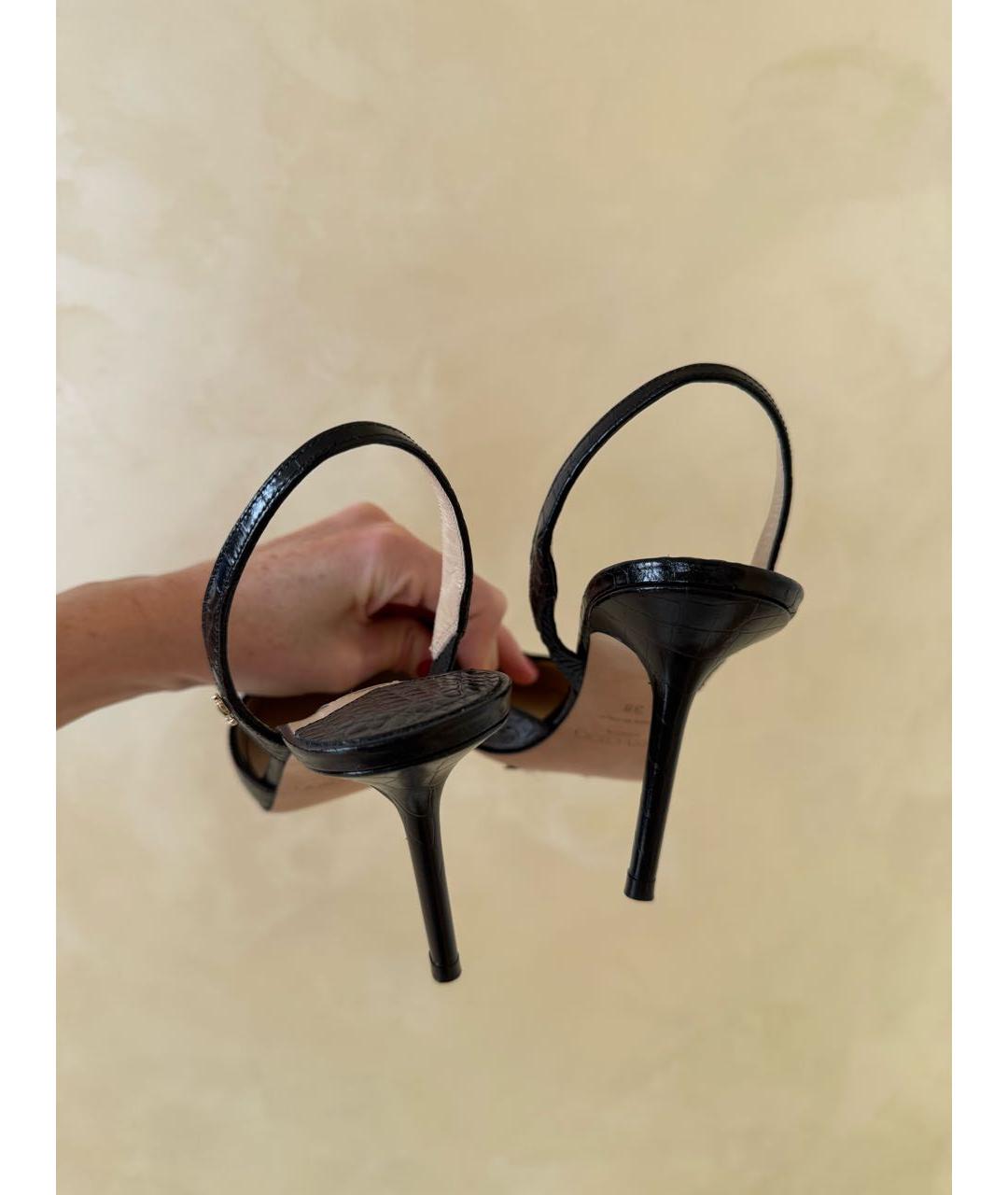 JIMMY CHOO Черные кожаные туфли, фото 5