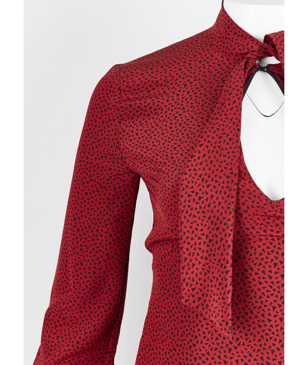 SAINT LAURENT Бордовое шелковое вечернее платье, фото 5