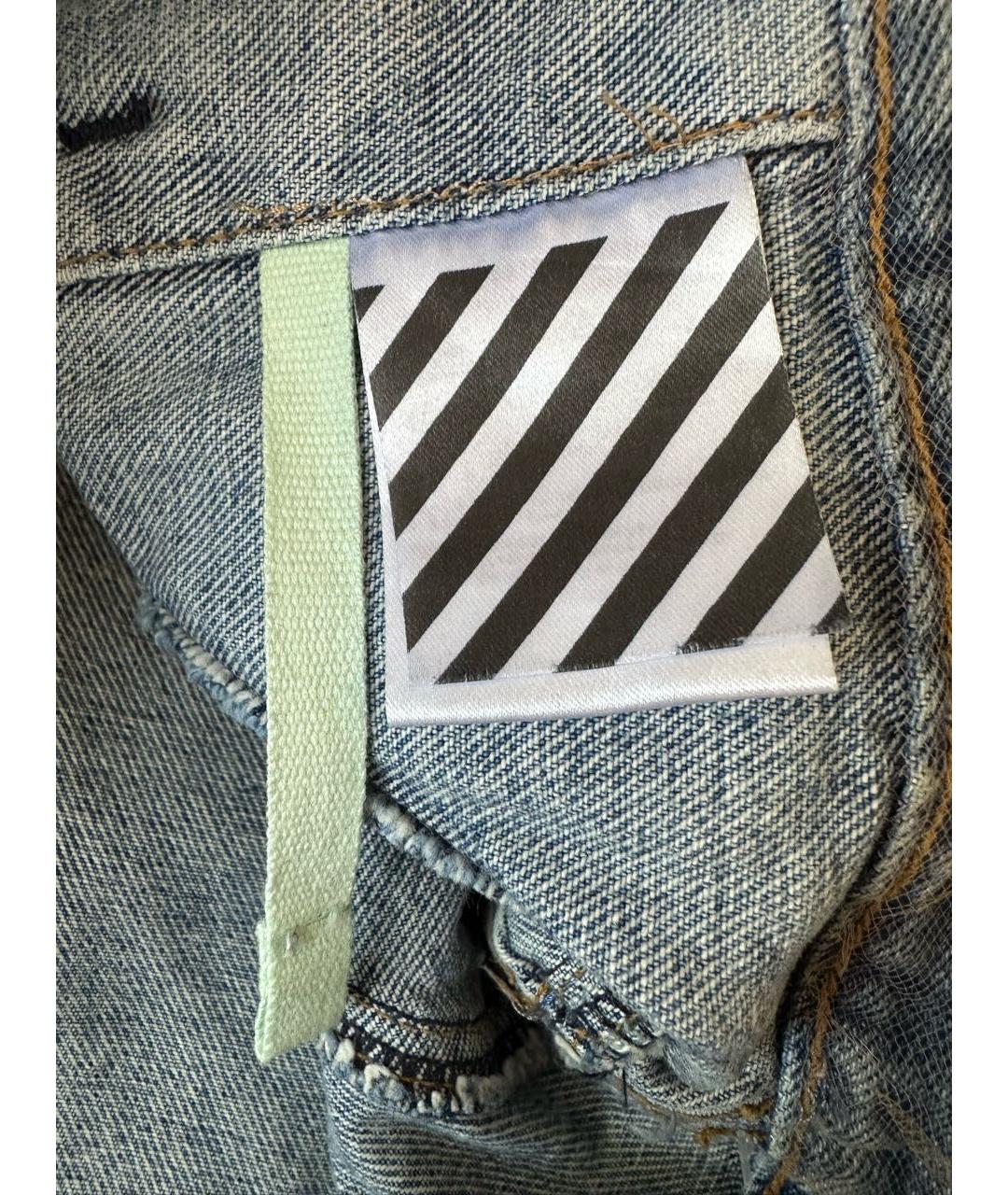 OFF-WHITE Голубая хлопковая куртка, фото 6