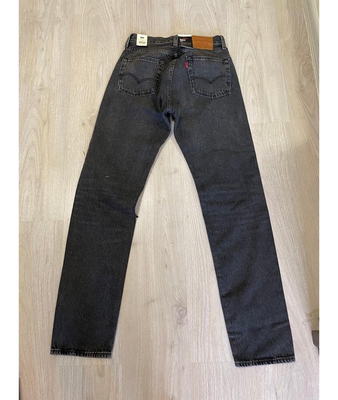 LEVI'S Антрацитовые хлопковые прямые джинсы, фото 2