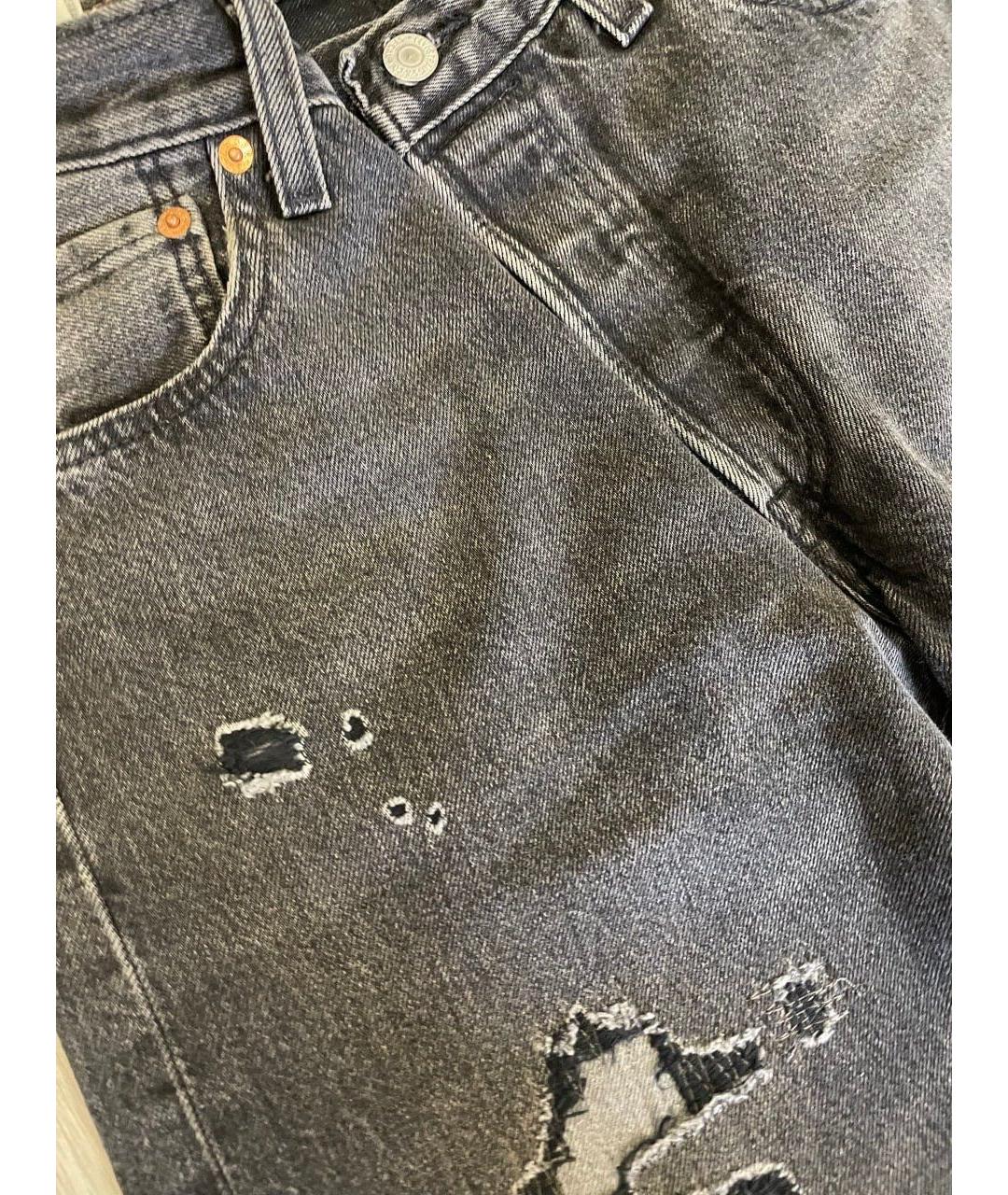 LEVI'S Антрацитовые хлопковые прямые джинсы, фото 4