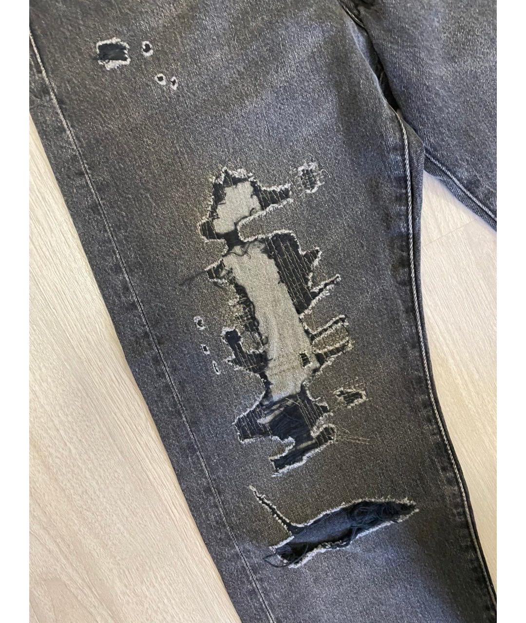 LEVI'S Антрацитовые хлопковые прямые джинсы, фото 5