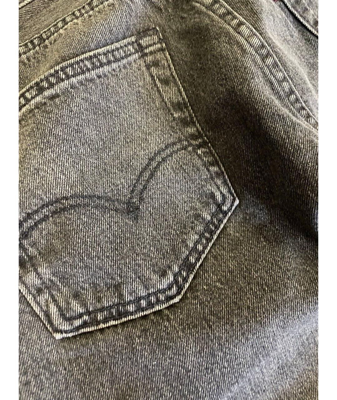 LEVI'S Антрацитовые хлопковые прямые джинсы, фото 6