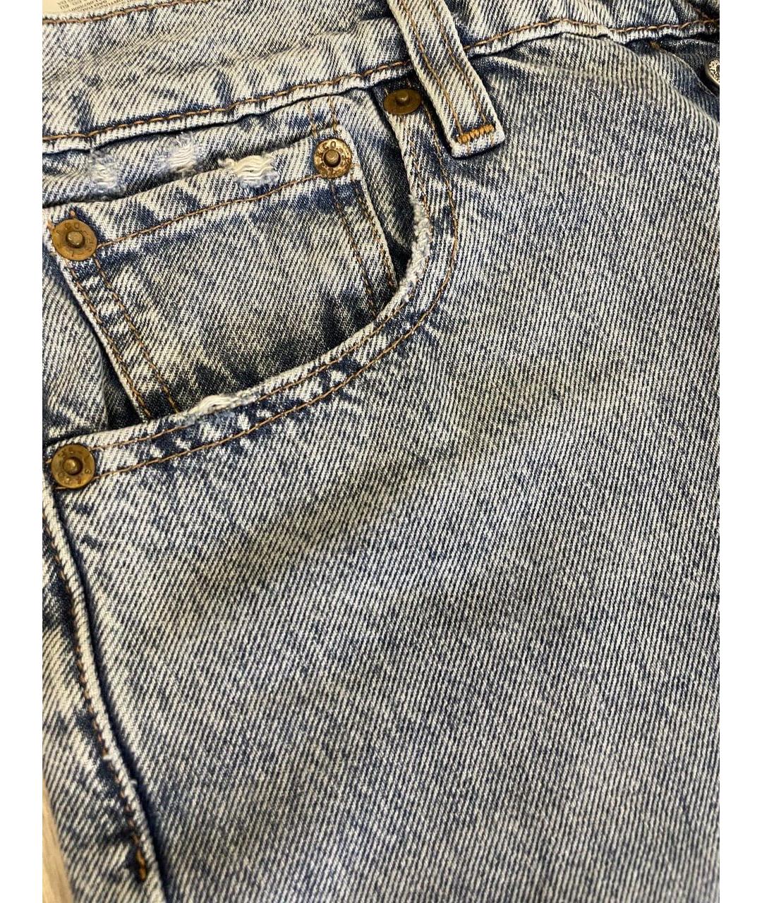 LEVI'S Голубые хлопковые прямые джинсы, фото 5