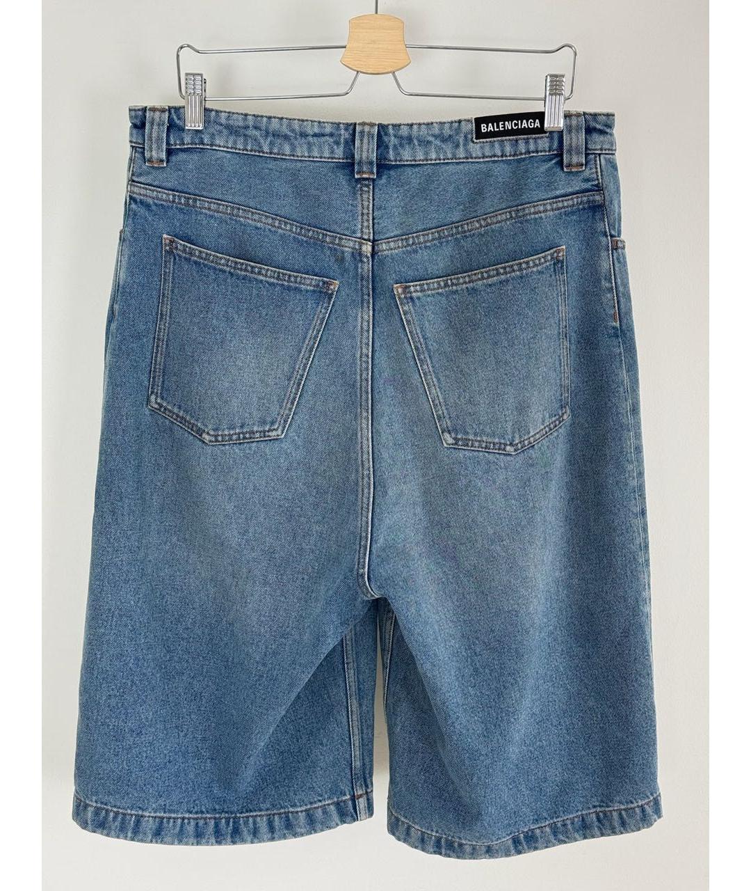 BALENCIAGA Синие деним шорты, фото 3