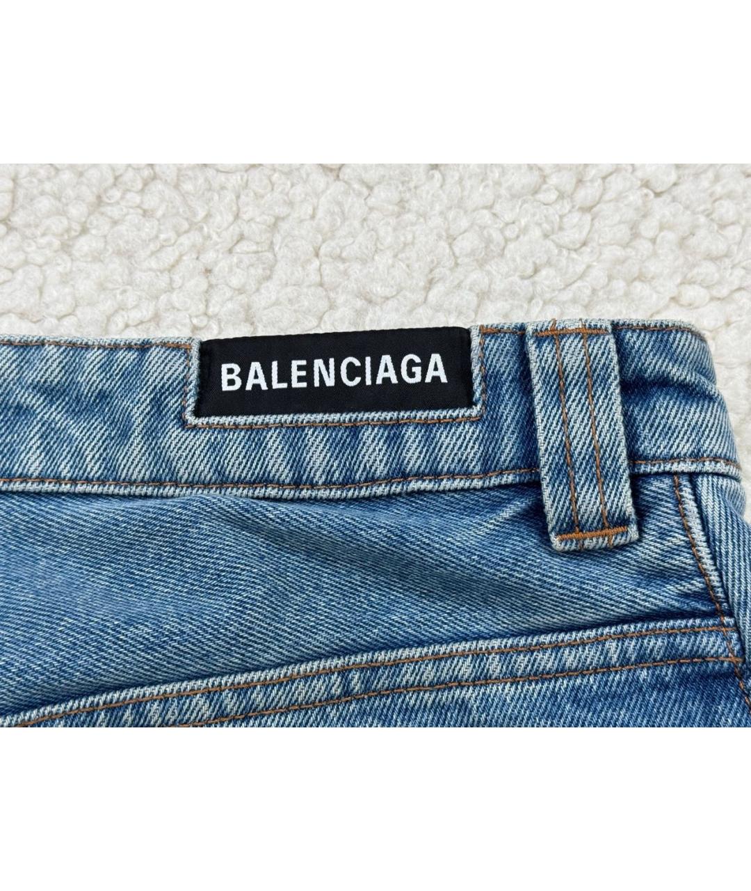 BALENCIAGA Синие деним шорты, фото 6