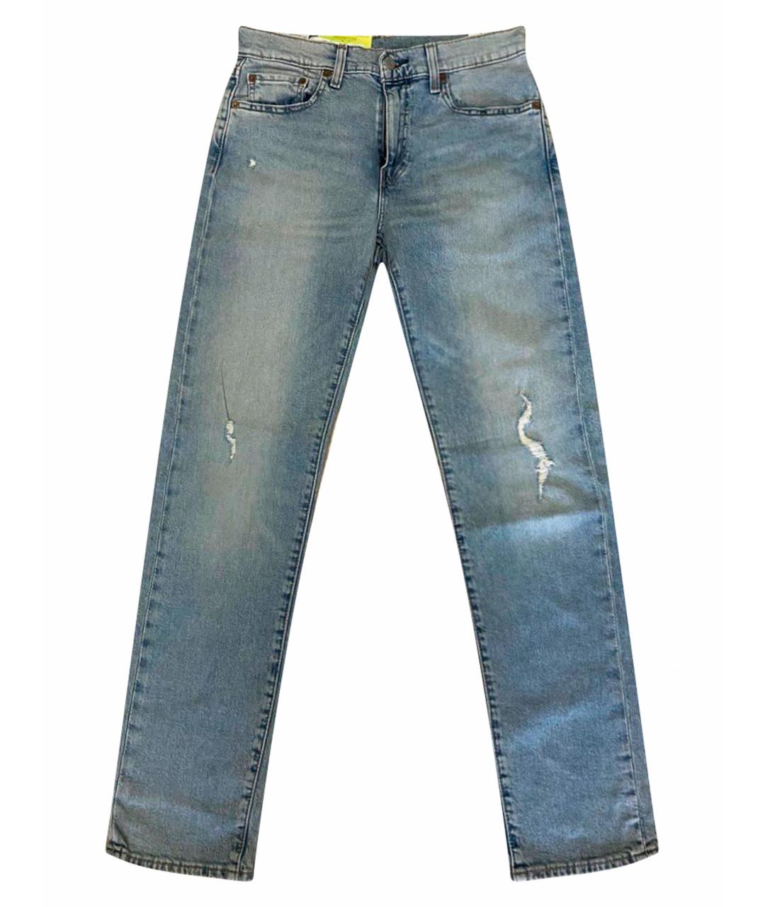 LEVI'S Голубые хлопковые прямые джинсы, фото 1