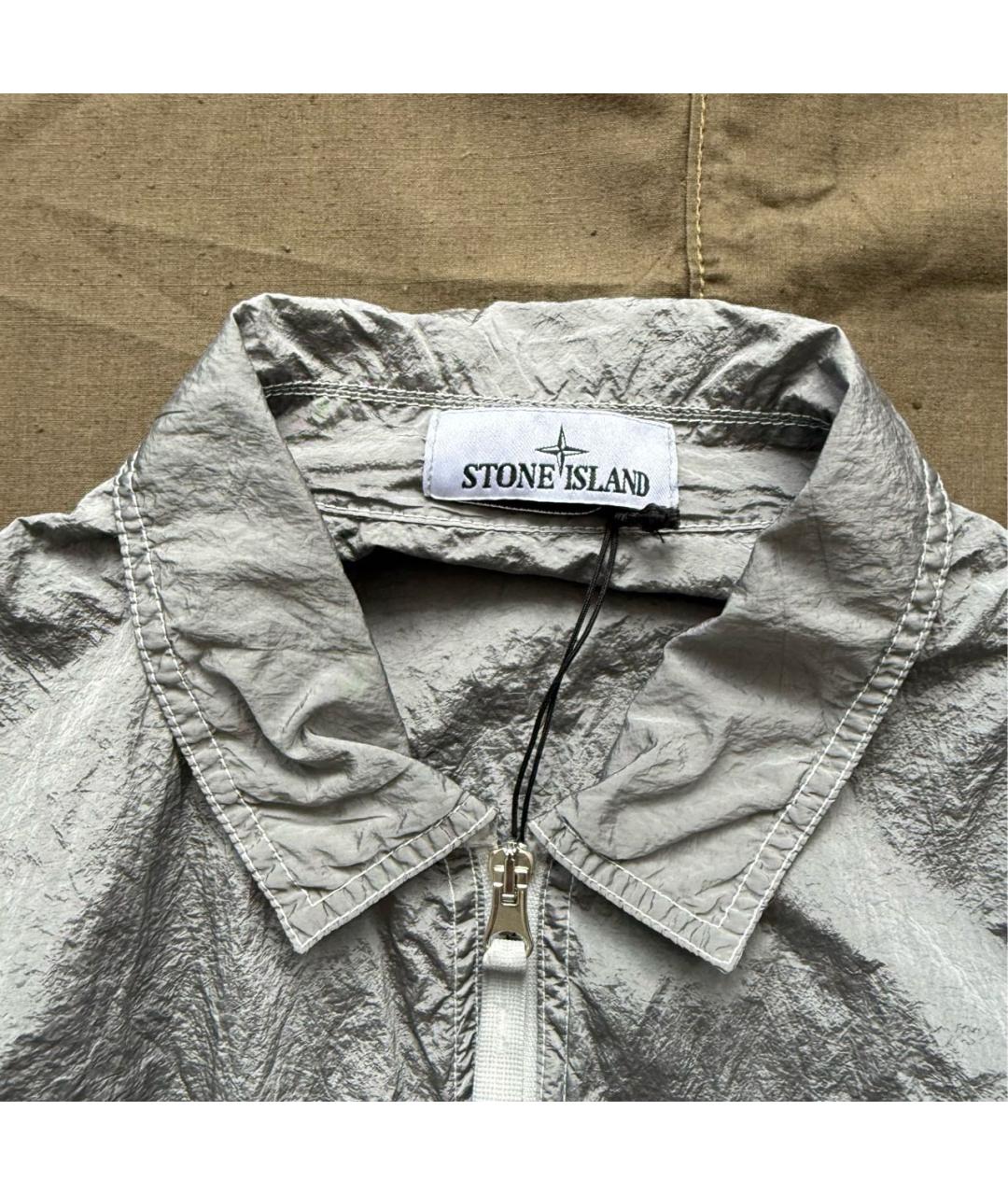 STONE ISLAND Серебряная куртка, фото 3