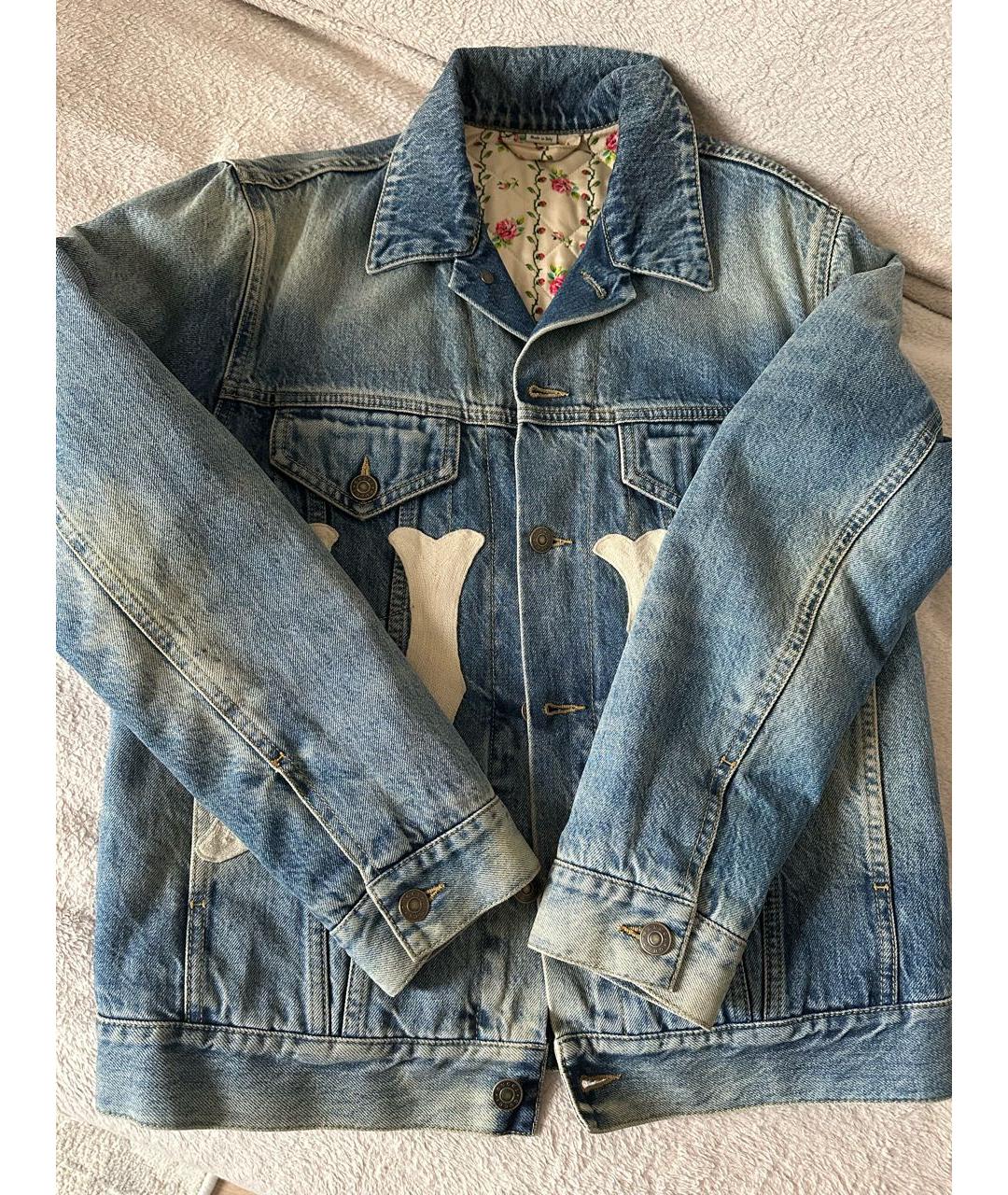 GUCCI Синяя деним куртка, фото 8